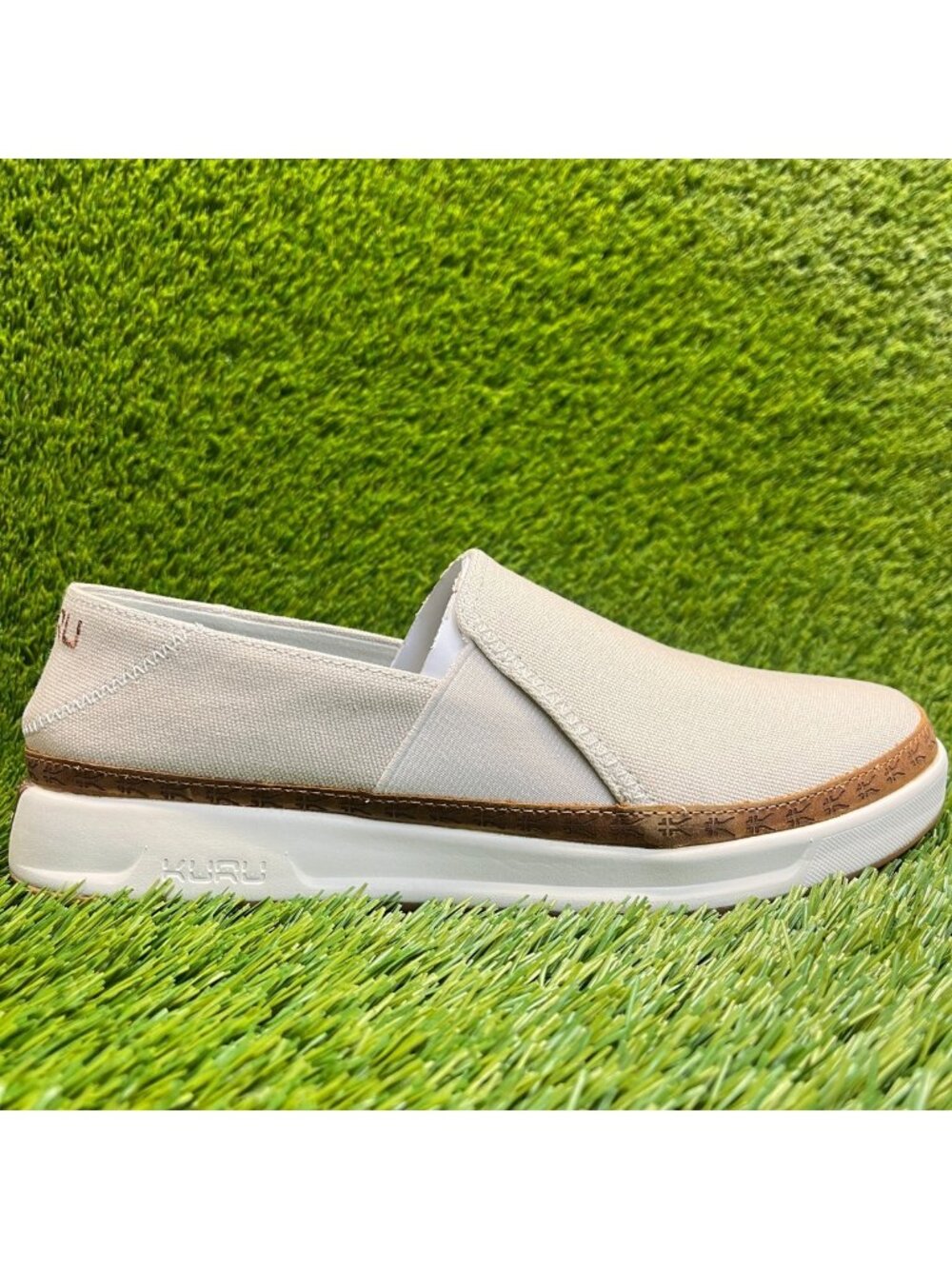 Kuru Roam Atla Classic Womens Size 10.5 Beige Brown Casual Walking Slip-On Shoes